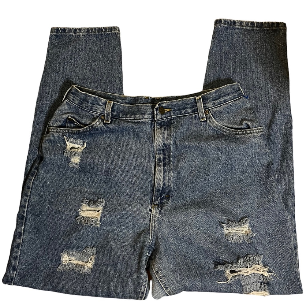 Vintage Lee Baggy Distressed Jeans Size - Picture 3 of 3